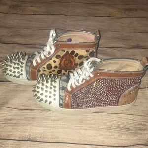 Christian Louboutin Animal, Spike Hi-Top Sneakers